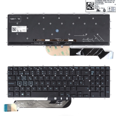 Acheter clavier rétroéclairé pour portable Dell 7566 PK131Q12B01