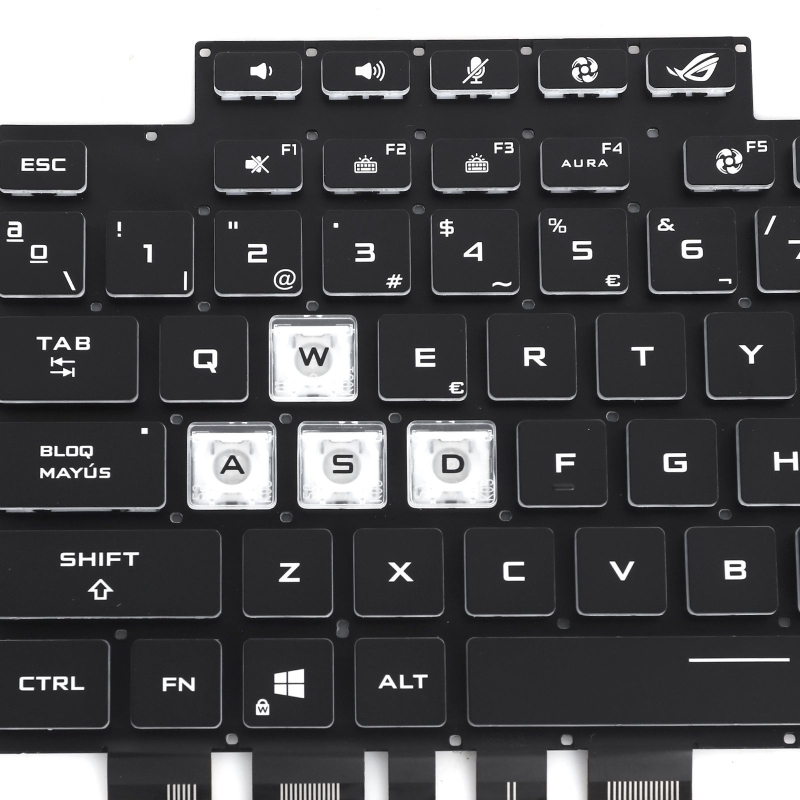 Tastiera ASUS G513 retroilluminata, nera, scritta bianca 13-0340C-WX01-T04Tastiera