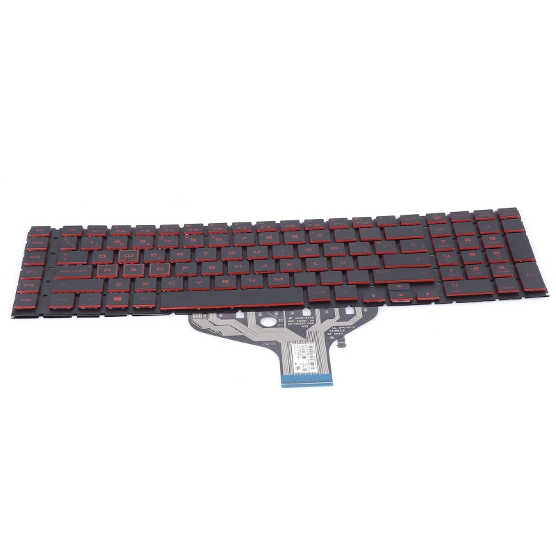 Tastiera HP 17-CB retroilluminata, lettera rossa nera bordo rosso 12-0405A-WX0...