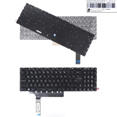 Teclado retroiluminado para portátil MSI GP76 GE76 Negro
