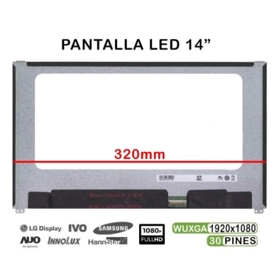 SCHERMO LED 14" PER COMPUTER PORTATILE NV140FHM-N47 06HY1W 6HY1W 30 PIN