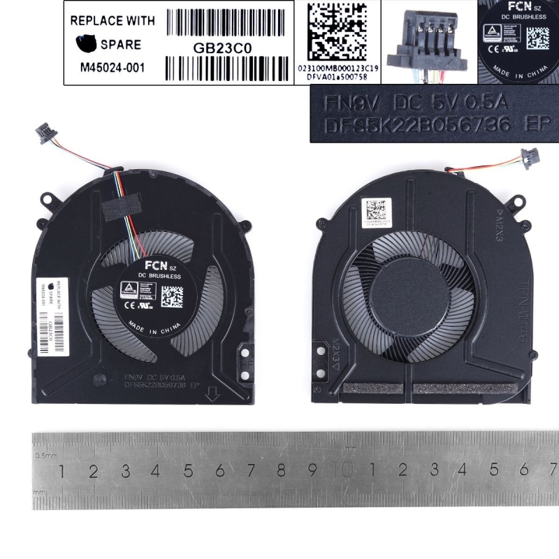 Ventola per portatile HP Pavilion X360 14-DY TPN-W146. 