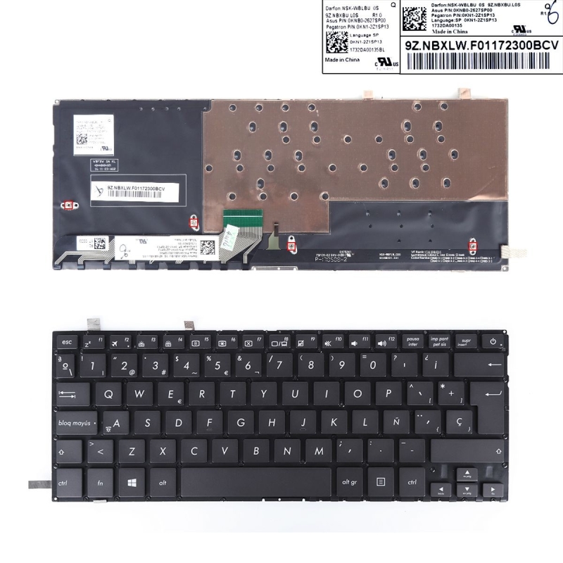 Tastiera retroilluminata per portatile Asus UX430 UX430U. 