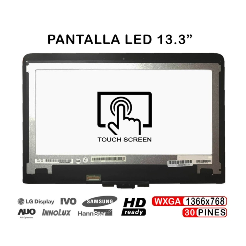 SCHERMO TOUCH DA 13,3" PER COMPUTER PORTATILE HP PAVILION X360 13-S100NJ 13-S121DS