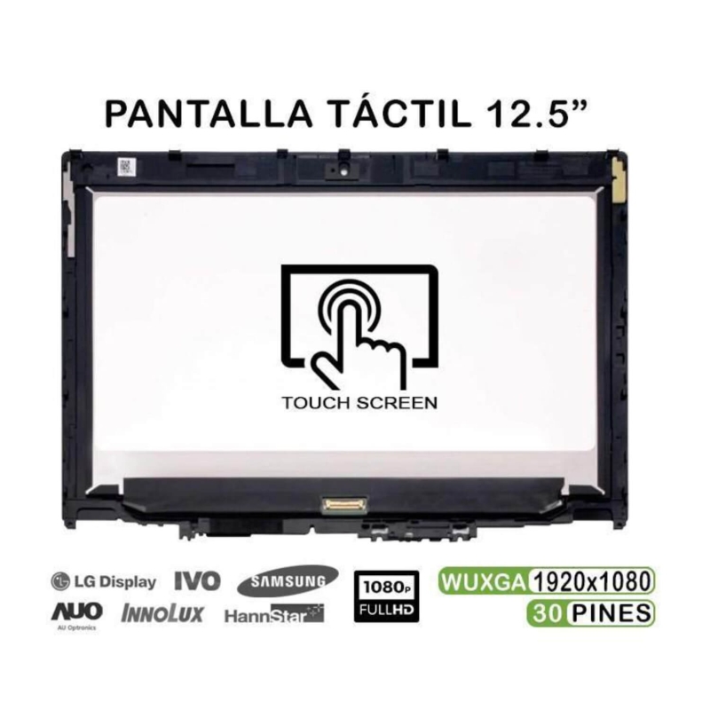 SCHERMO LED FHD TOUCH DA 12,5" PER COMPUTER PORTATILE LENOVO THINKPAD YOGA 260 01HY617