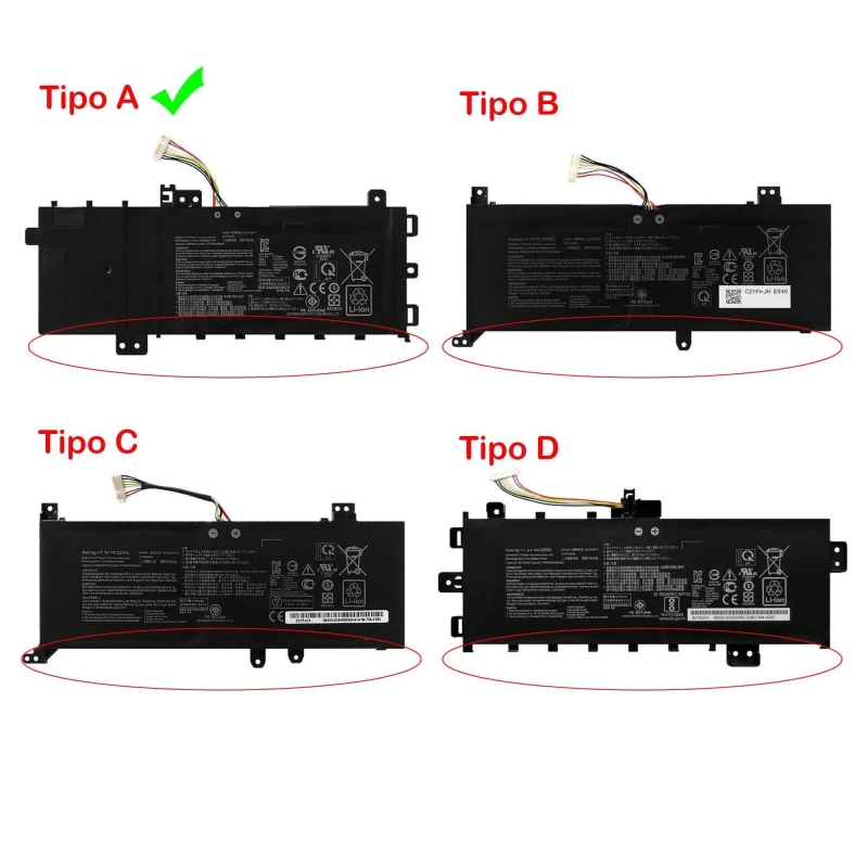 BATTERIA PER COMPUTER PORTATILE ASUS F412FJ F512UA R424FA F412UB C21N1818-1