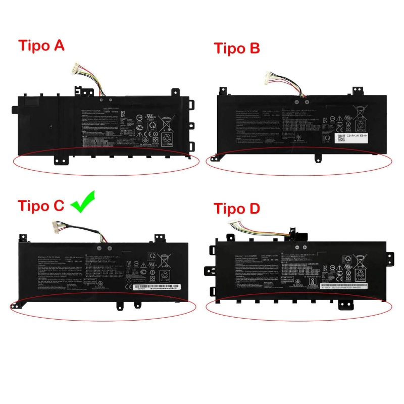 BATTERIA PER COMPUTER PORTATILE ASUS VIVOBOOK F412DA X412FJ X412FA X412UA X512F C21N1818