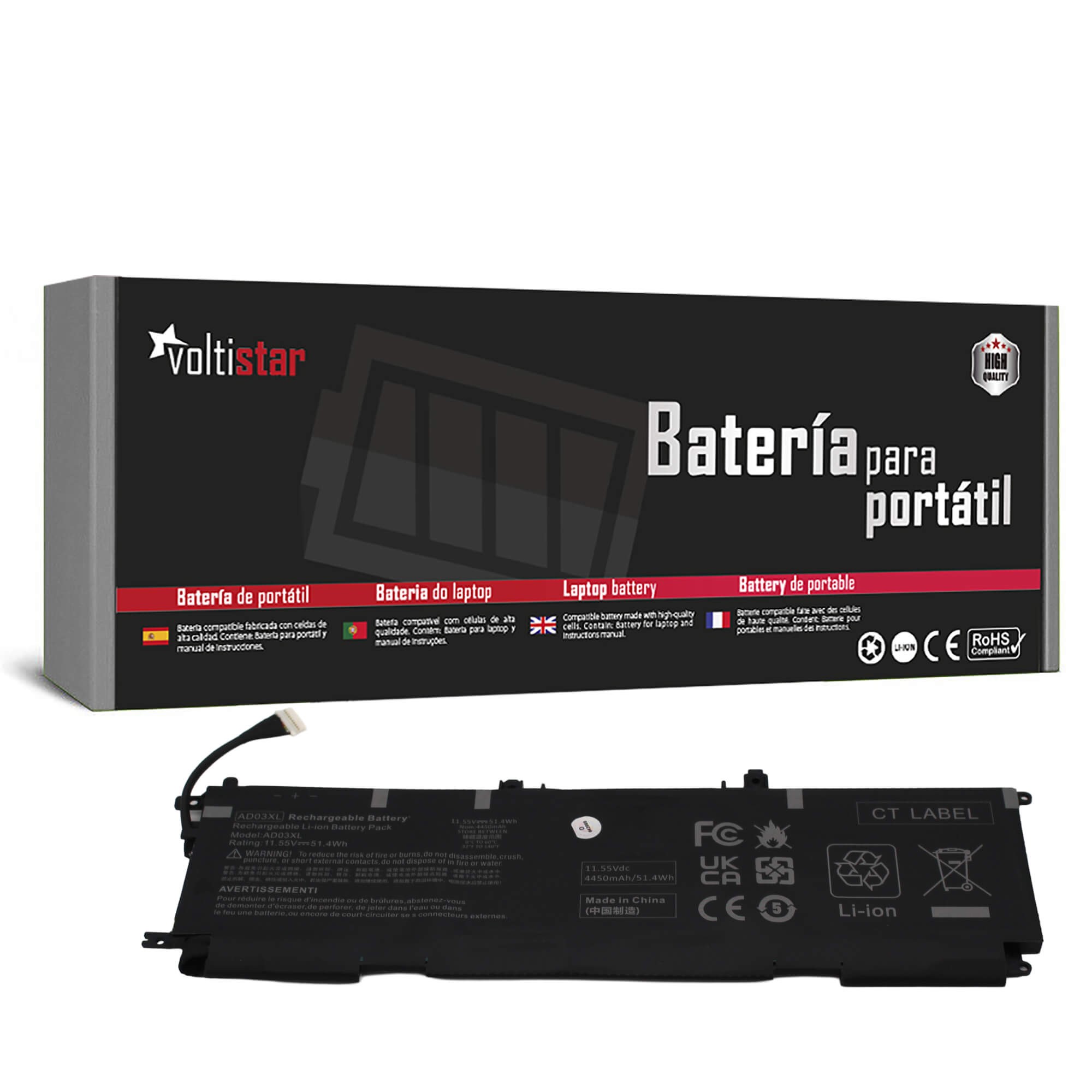 Bateria HP ENVY SÉRIE 13-AD AD03XL