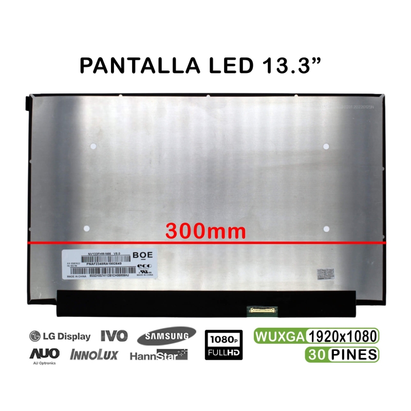 PANTALLA DE 13.3" PARA PORTÁTIL NV133FHM-N66 LED 1920×1080