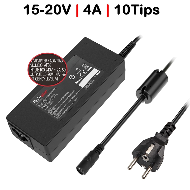 CARGADOR UNIVERSAL PARA PORTÁTILES 15-20V 65W