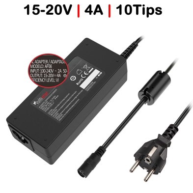 CARICABATTERIA UNIVERSALE PER COMPUTER PORTATILE 15-20V 65W