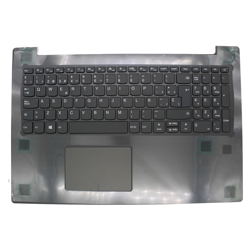 CUSTODIA SUPERIORE CON TASTIERA PER LAPTOP LENOVO IDEAPAD V330-15IKB, NERO, ARGENTO