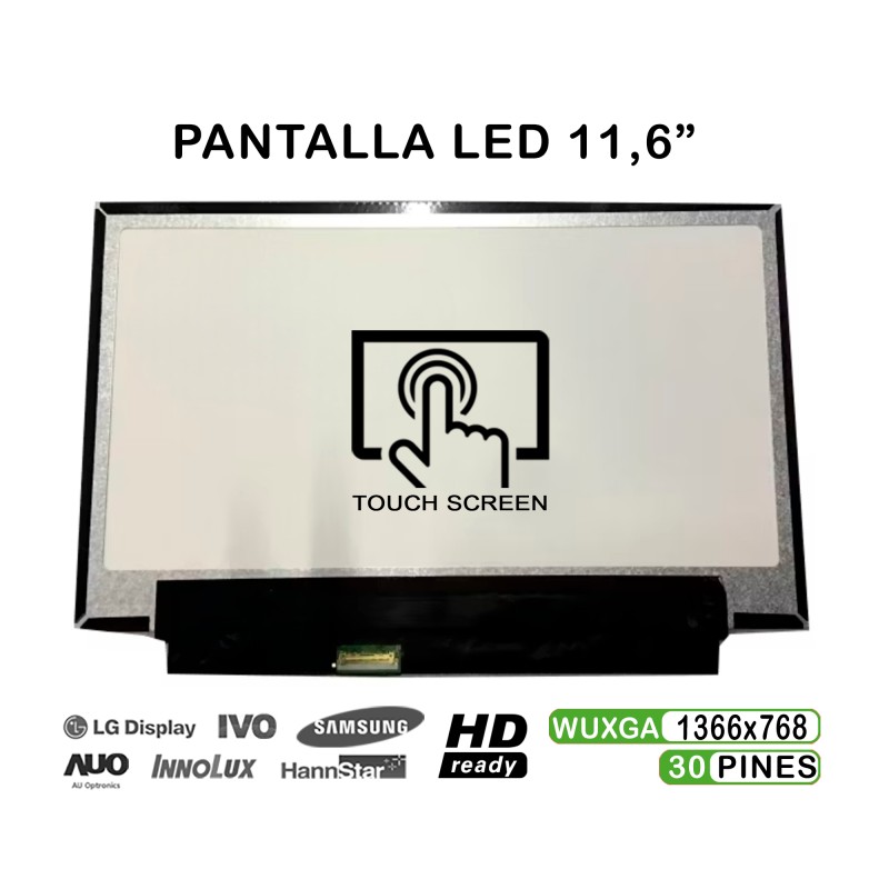 SCHERMO LED + TOUCH DA 11,6" PER PORTATILE ACER ASPIRE V5-132P V5-132P-2446 B116XAN02.2 SENZA CORNICE