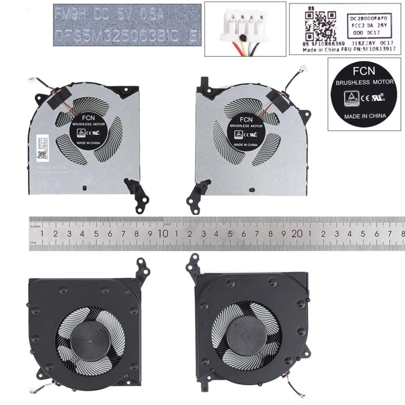 Ventilador CPU+GPU para portátil Lenovo 2020 R7000 Y550-15 Y7000P