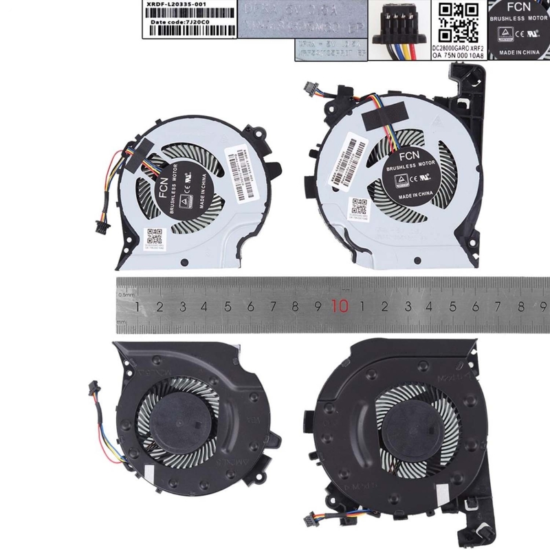 Ventoinha CPU+GPU para portátil HP Pavilion 15-CX DC28000GARC
