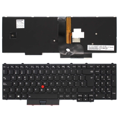 Clavier rétroéclairé pour portable Lenovo P50 Noir