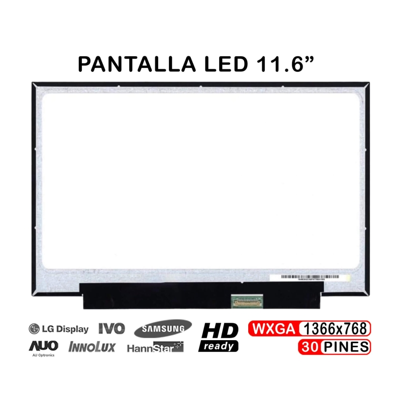 SCHERMO 11.6" NV116WHM-N47 PER COMPUTER PORTATILE