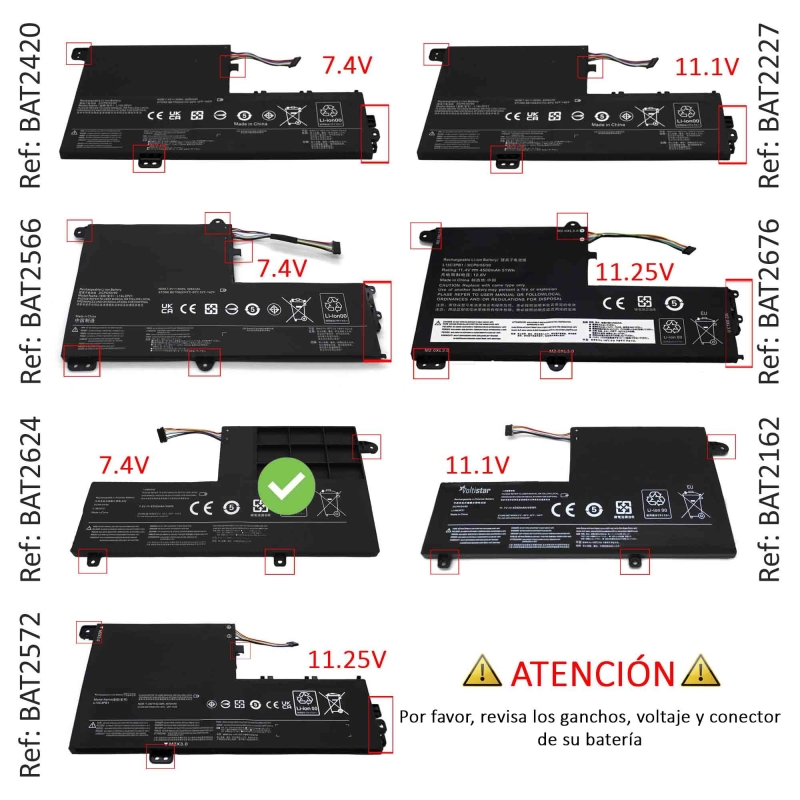 Batteria per laptop Lenovo IdeaPad 500S-14ISK - 310S-14ISK