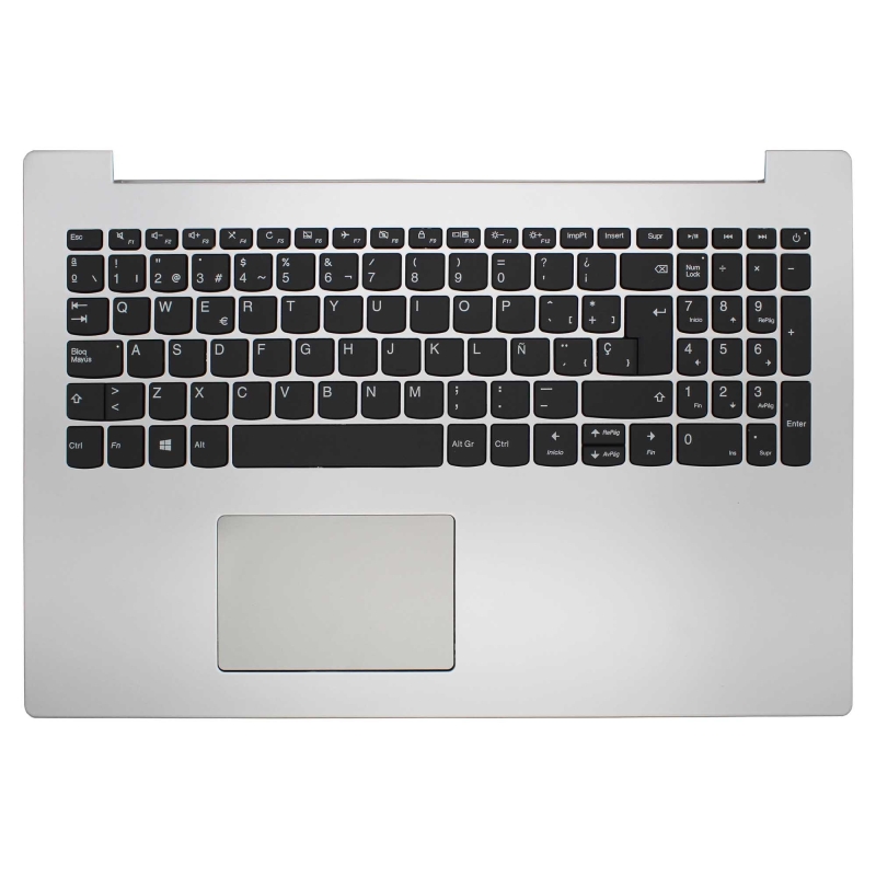 CARCASA SUPERIOR CON TECLADO PARA PORTÁTIL LENOVO IDEAPAD 320-15IAP 320-15IKB 320-15IS PLATA