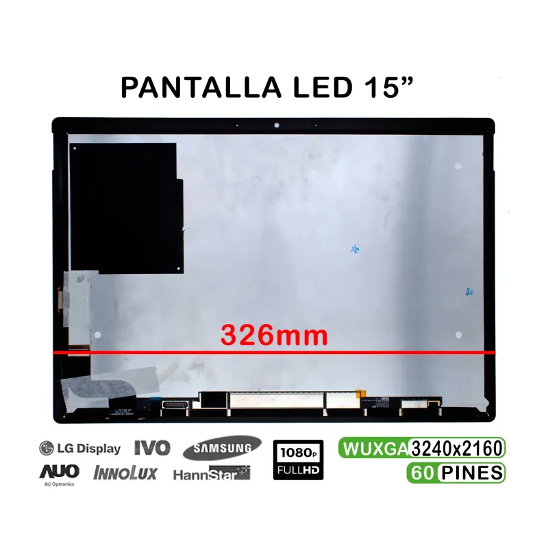 PANTALLA TÁCTIL RETINA DE 15" MICROSOFT SURFACE BOOK 2 LP150QD1-SPA1 60 PIN