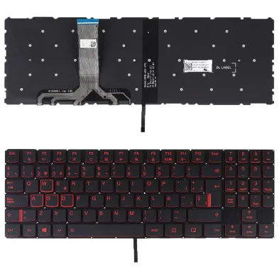 TASTIERA RETROILLUMINATA ROSSA PER COMPUTER PORTATILE LENOVO LEGION Y520 Y520-15IKB R720 R720-15IKB NERA