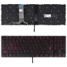 TECLADO RETROILUMINADO EN ROJO PARA PORTÁTIL LENOVO LEGION Y520 Y520-15IKB R720 R720-15IKB NEGRO