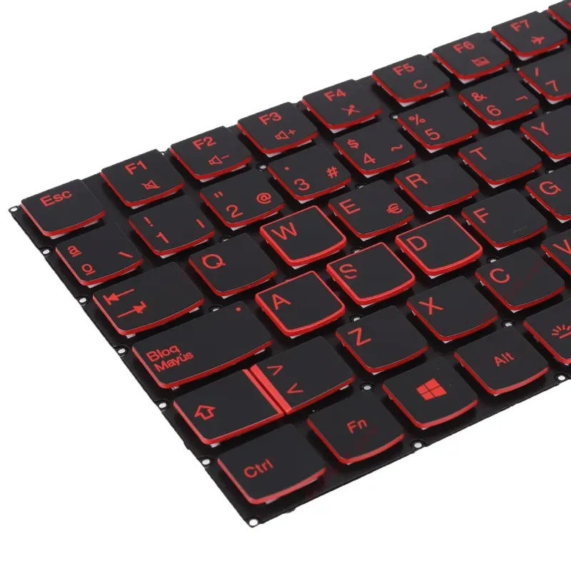TECLADO RETROILUMINADO EN ROJO PARA PORTÁTIL LENOVO LEGION Y520 Y520-15IKB R720 R720-15IKB NEGRO