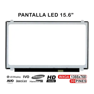 PANTALLA 15.6" HD LED MATE SLIM N156BGE-E41 EDP DE 30 PINES CON BRACKETS REACONDICIONADA