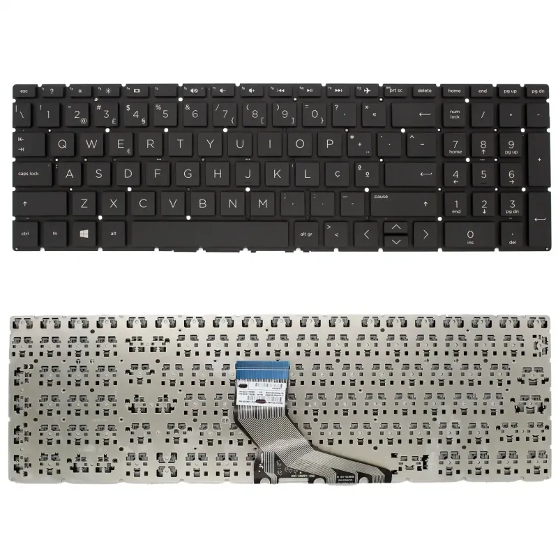 TECLADO PARA PORTÁTIL HP 250 G7 255 G7 15-DA 15-DB 15-DW 255 G7 256 G7 NSK-XN4SC NEGRO PORTUGUÉS