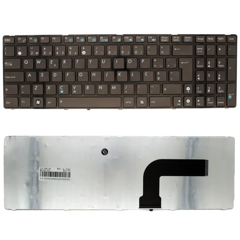 TECLADO PARA PORTÁTIL ASUS N61 N61V N61W N61J N61JA N61JQ N61JV N61VF PORTUGUÉS