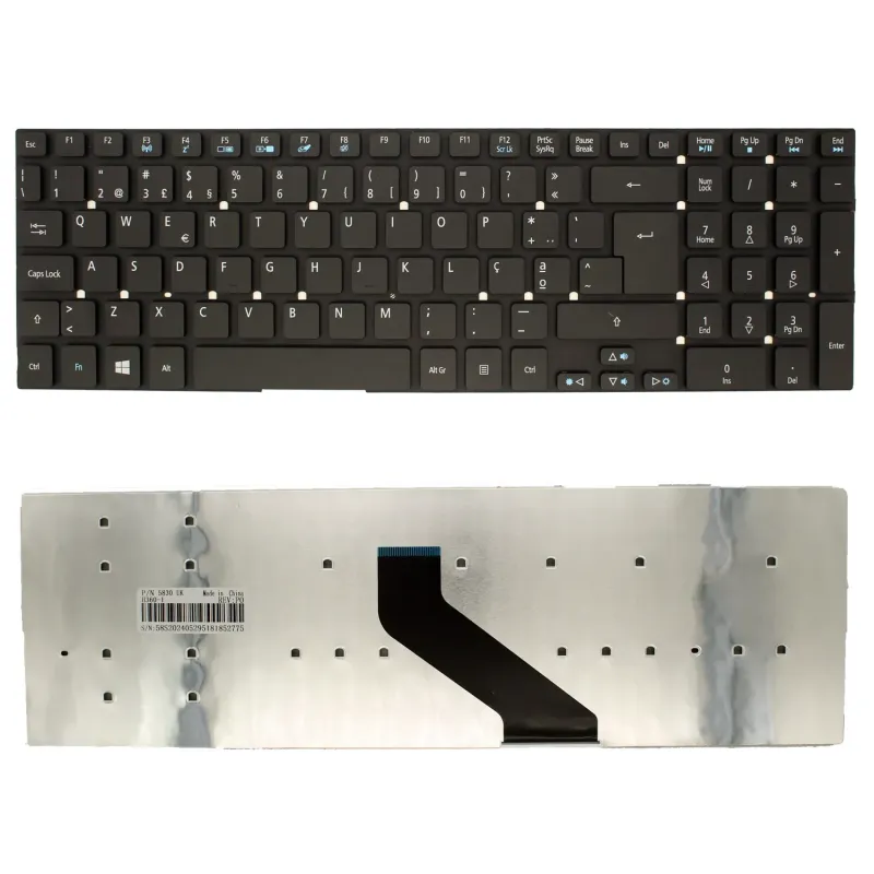 TECLADO PARA PORTÁTIL ACER ASPIRE 5755 5755G 5756G 5830 5830G V121702BK1 PORTUGUÉS