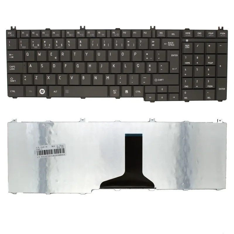 TECLADO PARA PORTÁTIL TOSHIBA SATELLITE T660 C660D C665 L650 C650 L650D L670D L750 PORTUGUÉS