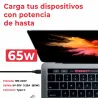 CARGADOR MULTIVOLTAJE USB TIPO-C USB-C 5V-3A 5.2V-2.4A 9V-3A 12V-3A 14.5V-2A 15V-3A 20V-3.25A 20.3V-3A 65W