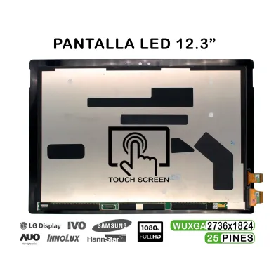 SCHERMO TOUCH SCREEN LED DA 12,3" PER PORTATILE MICROSOFT SURFACE PRO 4 1724