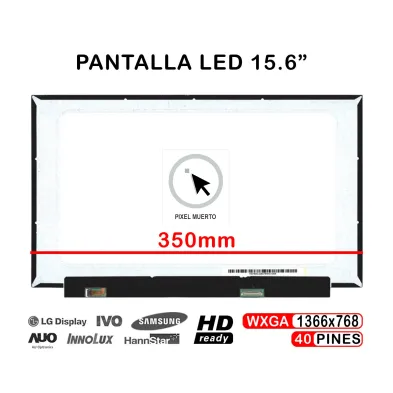 PANTALLA LED DE 15.6" PARA PORTÁTIL NT156WHM-N49 B156XTN08.1 HW0A NT156WHM-N34 REACONDICIONADO