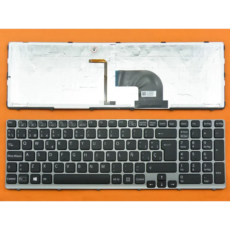 TECLADO RETROILUMINADO PARA PORTÁTIL SONY SVE15 GRIS