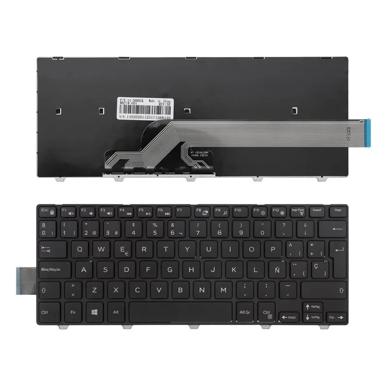 TECLADO PARA PORTÁTIL DELL INSPIRON 14-3000 5447 5442 5445 7447 SERIES NEGRO
