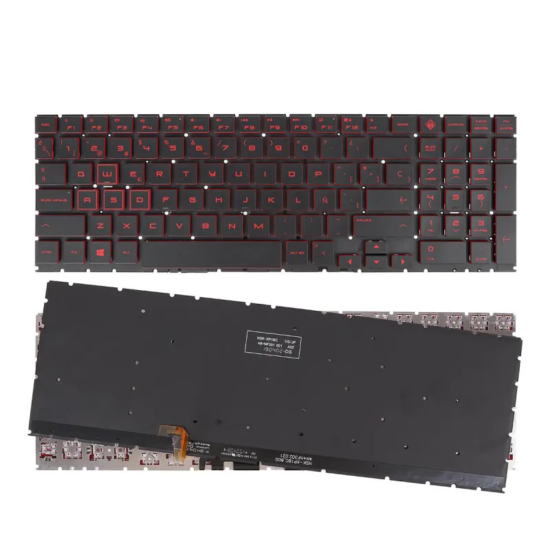 TECLADO RETROILUMINADO PARA PORTÁTIL HP OMEN 15-DC 15-DC000 15T-DC000 15-DC0010NR TPN-Q211 NEGRO