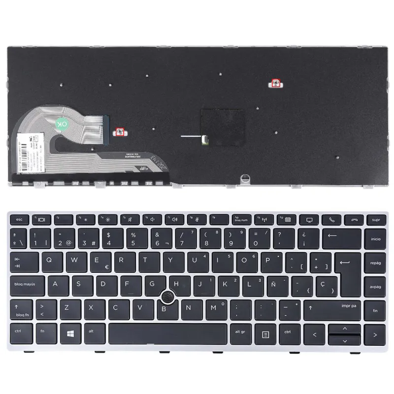 TECLADO PARA PORTÁTIL HP ELITEBOOK 840 G5 846 G5 840 G6 PLATA