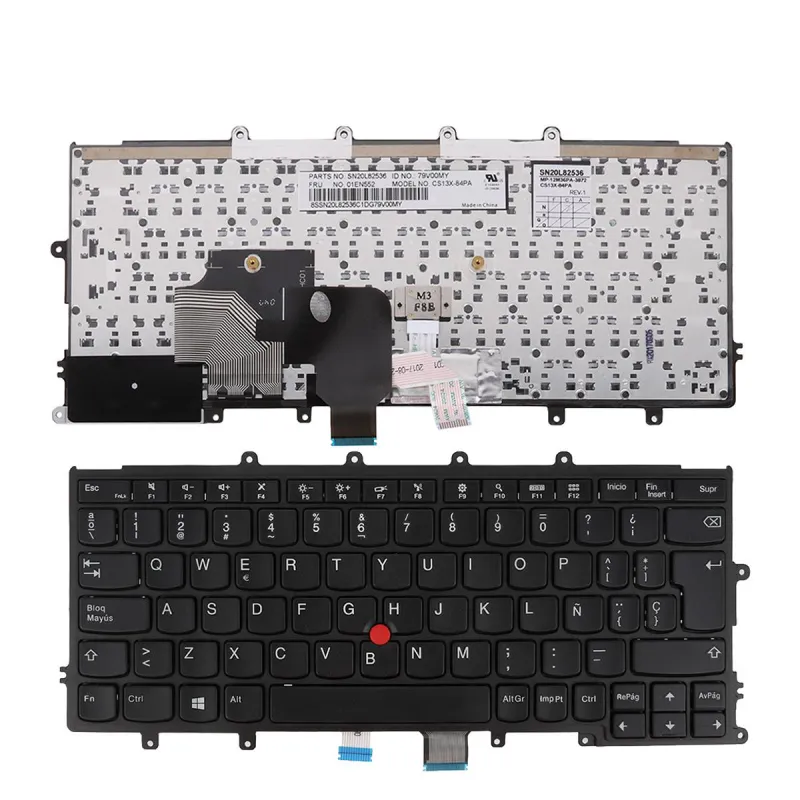 TECLADO PARA PORTÁTIL LENOVO THINKPAD X240 X250 X260 NEGRO