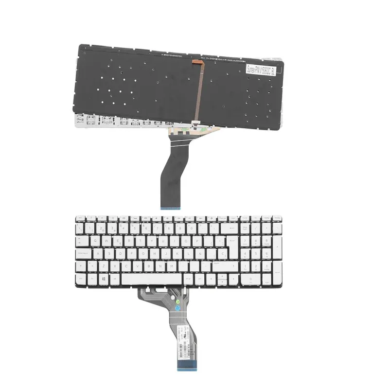 TECLADO RETROILUMINADO PARA PORTÁTIL HP PAVILION 15-AB PLATA