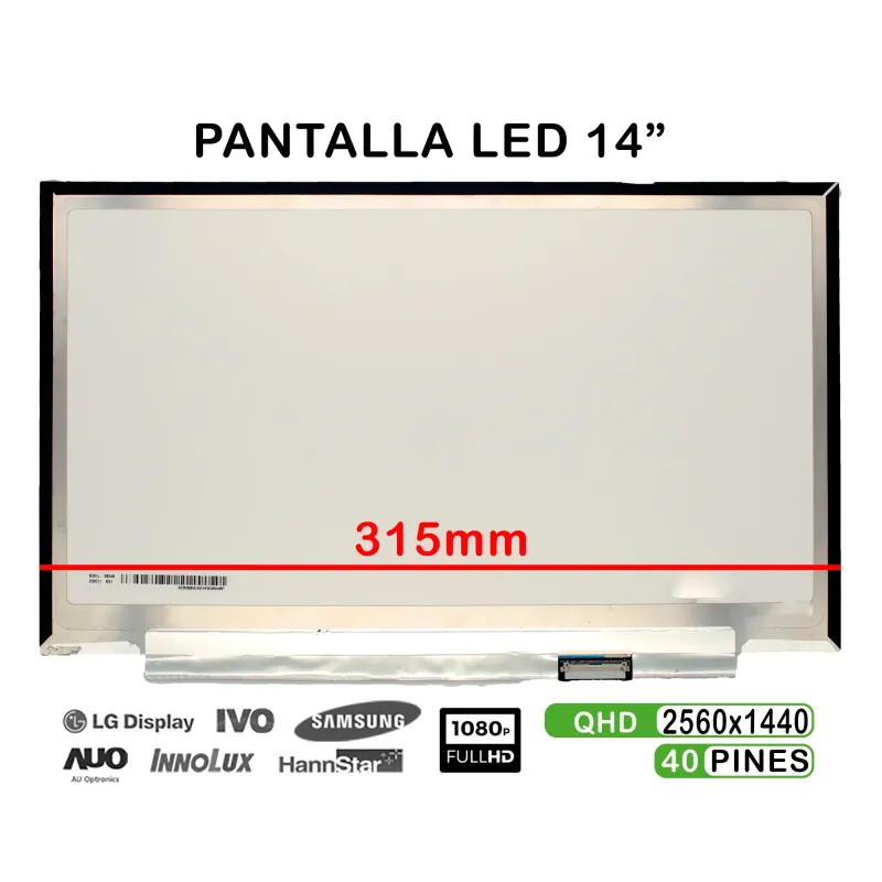PANTALLA LED DE 14" PARA PORTÁTIL LP140QH2-SPB1