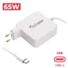 CARGADOR MULTIVOLTAJE USB-C PARA PORTÁTIL 5V-20V 3.25A 65W BLANCO