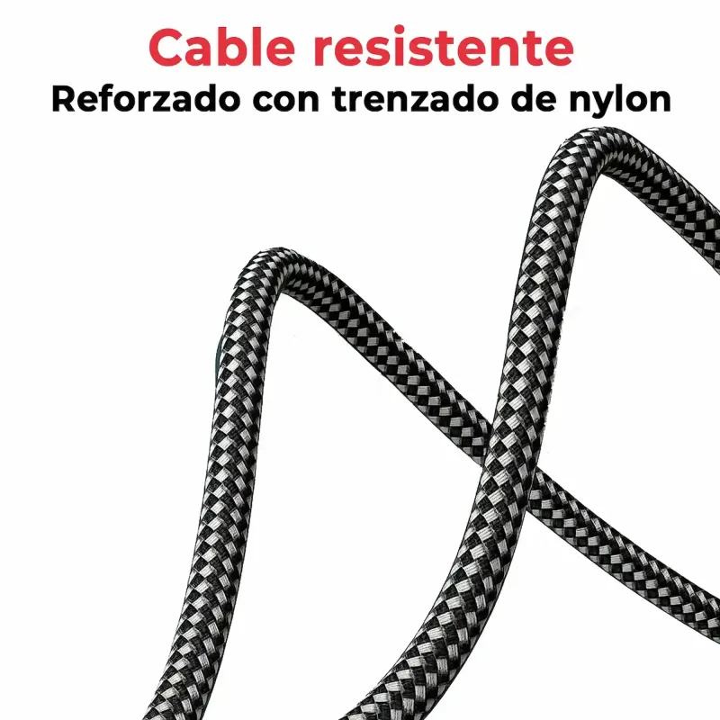 CARGADOR MULTIVOLTAJE USB-C PARA PORTÁTIL 5V-20V 2.25A 45W NEGRO CABLE TRENZADO