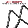 CARICABATTERIE USB-C MULTITENSIONE PER COMPUTER PORTATILE 5V-20V 2.25A 45W NERO CAVO INTRECCIATO