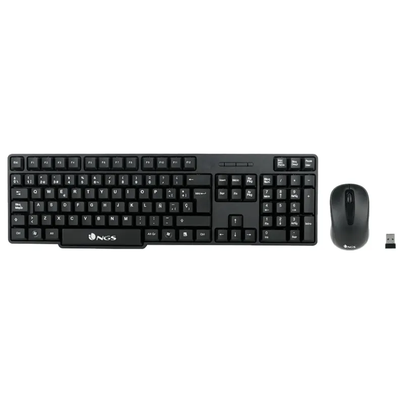 KIT INALÁMBRICO DE TECLADO Y RATÓN EN NEGRO NGS ‎NGS-KEYBOARD-0358