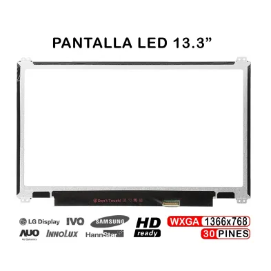 TELA LED DE 13,3" PARA NOTEBOOK HB133WX1-402 M133NWN1 RECONDICIONADA