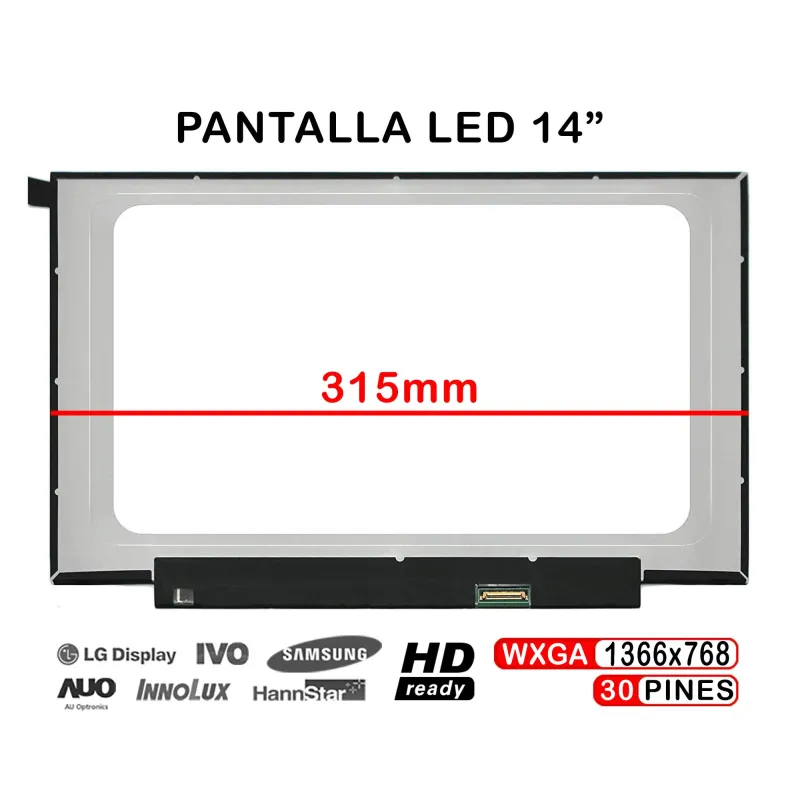 PANTALLA LED MATE DE 14" PARA PORTÁTIL B140XTN07.8