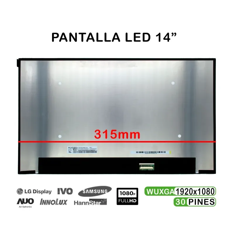 PANTALLA LED DE 14" PARA PORTÁTIL N140HCA-E5B REV.C1