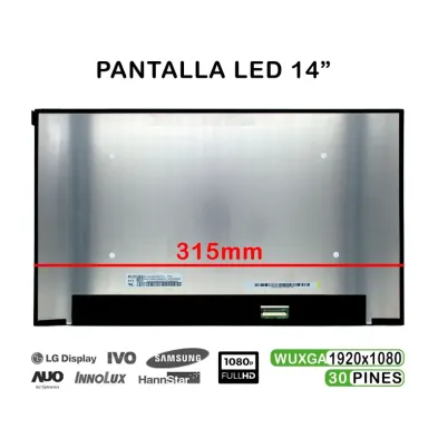 PANTALLA LED DE 14" PARA PORTÁTIL NV140FHM-N4T HW:V8.2